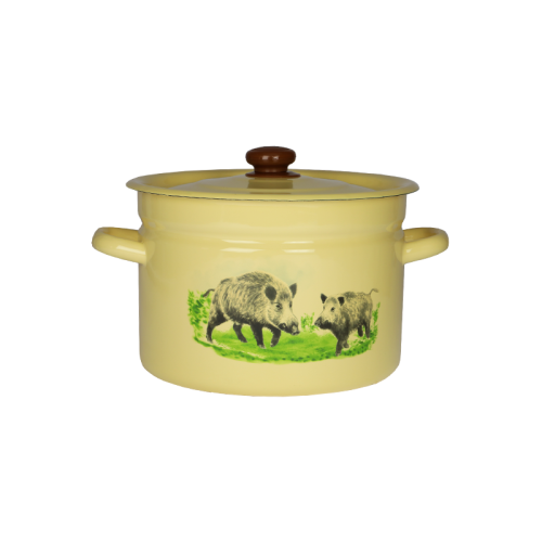 Garnek emaliowany Dzik Emalia-Rybnik 26 cm/9 l