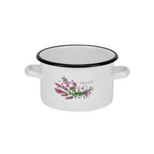 Garnek emaliowany Lawenda Emalia Rybnik 16 cm/2 l