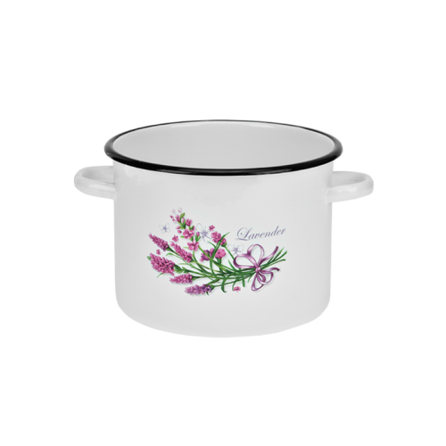Garnek emaliowany Lawenda Emalia-Rybnik 18 cm/3 l