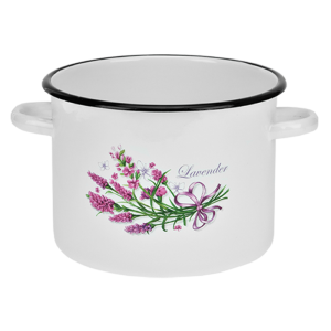 Garnek emaliowany Lawenda Emalia Rybnik 22 cm/5.5 l