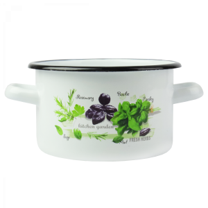 Garnek emaliowany Zioła Emalia Rybnik 16 cm/2 l