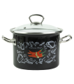 Garnek emaliowany ze stalowymi uchwytami Chili Emalia Rybnik 18 cm/3 l