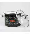Garnek emaliowany ze stalowymi uchwytami Chili Emalia Rybnik 18 cm/3 l