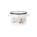 Garnek emaliowany ze stalowymi uchwytami Hortensja Emalia Rybnik 20 cm/4.5 l