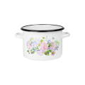 Garnek emaliowany ze stalowymi uchwytami Hortensja Emalia Rybnik 22 cm/5.5 l