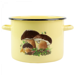 Garnek emaliowany Grzybki Emalia Rybnik 22 cm/5.5 l