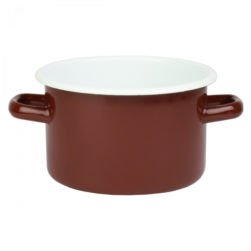 Garnek emaliowany Bordowy Emalia Rybnik 16 cm/2 l