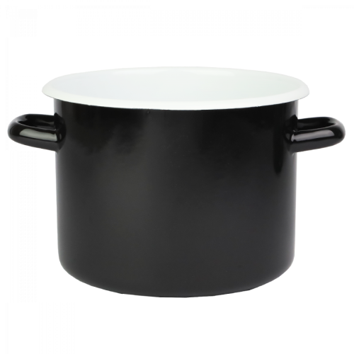 Garnek emaliowany Czarny Emalia Rybnik 20 cm/4.5 l