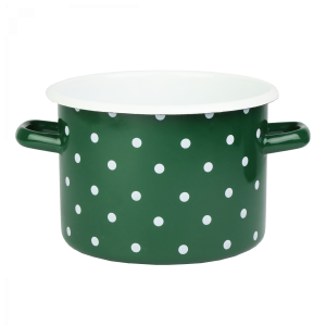 Garnek emaliowany Polka Szmaragd Emalia Rybnik 18 cm/3 l