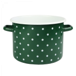 Garnek emaliowany Polka Szmaragd Emalia Rybnik 22 cm/7 l