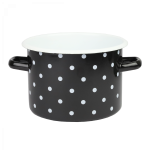 Garnek emaliowany Polka Czarny Emalia Rybnik 18 cm/3 l