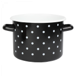 Garnek emaliowany Polka Czarny Emalia Rybnik 20 cm/4.5 l