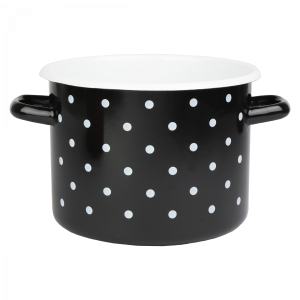 Garnek emaliowany Polka Czarny Emalia Rybnik 20 cm/4.5 l