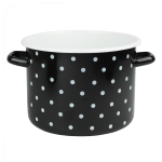 Garnek emaliowany Polka Czarny Emalia Rybnik 22 cm/5.5 l