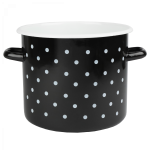 Garnek emaliowany Polka Czarny Emalia Rybnik 22 cm/7 l