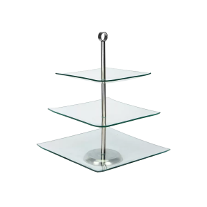  Patera szklana kwadratowa 3 poziomowa Topfann