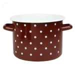 Garnek emaliowany Polka Bordowy Emalia Rybnik 22 cm/5.5 l