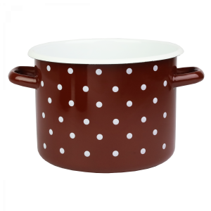 Garnek emaliowany Polka Bordowy Emalia Rybnik 22 cm/5.5 l