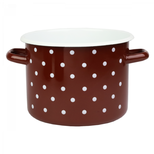 Garnek emaliowany Polka Bordowy Emalia Rybnik 18 cm/3 l