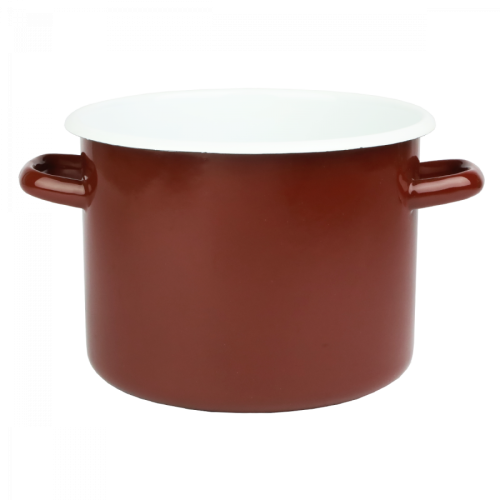 Garnek emaliowany Bordowy Emalia Rybnik 22 cm/7 l