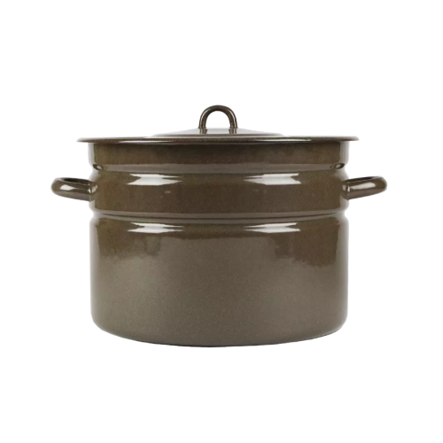 Powidlak emaliowany z pokrywą i sitem Emalia Rybnik 16 l