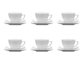 Komplet filiżanek ze spodkiem 6 os/12 el 280 ml/15 cm Classic Lubiana