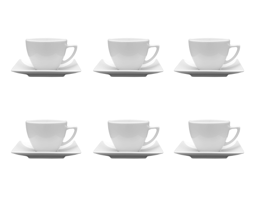 Komplet filiżanek ze spodkiem 6 os/12 el 280 ml/15 cm Classic Lubiana