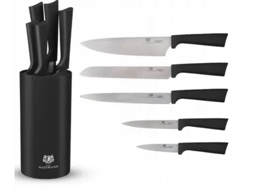 Komplet noży w bloku Czarny 5 szt. Karl Hausmann