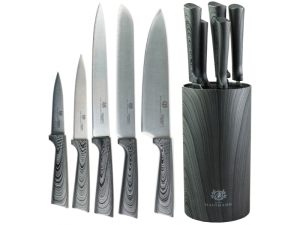 Komplet noży w bloku Szary 5 szt. Karl Hausmann