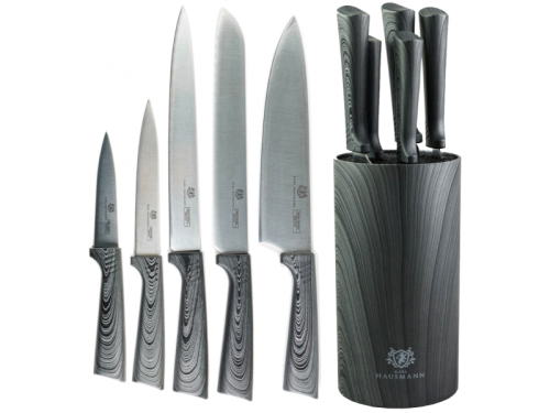Komplet noży w bloku Szary 5 szt. Karl Hausmann