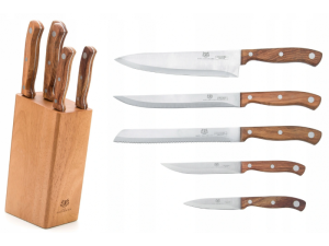 Komplet noży w bloku Drewniany 5 szt. Karl Hausmann