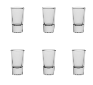 Komplet kieliszków szklanych do wódki Roy 6 szt. Trend Glass 25 ml