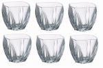 BOHEMIA NEPTUN Zestaw Komplet 6 Szklanek Do Whisky Napojów SZKLANKI 300 ml