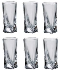 BOHEMIA QUADRO Kieliszki Komplet 6 szt. Kieliszków Do Wódki Likieru 6x 50ml