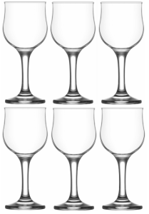 LAV NEVAKAR Kieliszki Komplet 6 Szt. Zestaw Kieliszków Do Wina Wody 200 ml