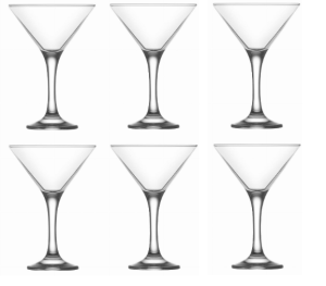 LAV MISKET Kieliszki Komplet 6 szt. Kieliszków Zestaw Do Martini 6 x 175 ml