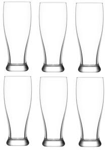 LAV BROTTO Zestaw SZKLANKI Komplet 6 Szklanek Pokali Do Piwa Kufel 330 ml