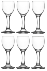 LAV MISKET Kieliszki Komplet 6 szt. Zestaw Kieliszków Do Likieru 6 x 55 ml