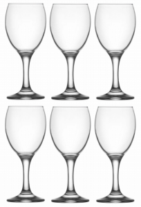 LAV MISKET Kieliszki Komplet 6 Szt. Zestaw Kieliszków Do Wina Wody 205 ml