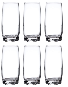 LAV ADORA Zestaw 6 Szklanek Do Napojów Wody Drinków Komplet SZKLANKI 390 ml