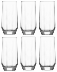 LAV DIAMOND Zestaw 6 Szklanek Do Napojów Wody Komplet SZKLANKI 385 ml
