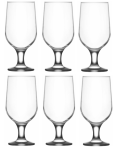LAV BELEK Zestaw 6 Szklanek Do Piwa Kufle Kieliszki Komplet SZKLANKI 380 ml
