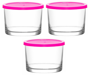 Komplet 3 pojemników z pokrywkami 240 ml Bodega LAV