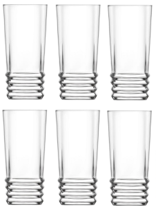 LAV ELEGAN Zestaw 6 Szklanek Do Napojów Drinków  Komplet SZKLANKI 335 ml