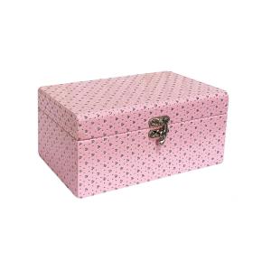 LIVELLO KUFEREK na biżuterię różowe w serca 20 cm x 12 cm