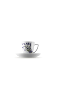 LUBIANA BEATA/SONIA Filiżanka ze spodkiem porcelanowa 200 ml / 14 cm lawenda