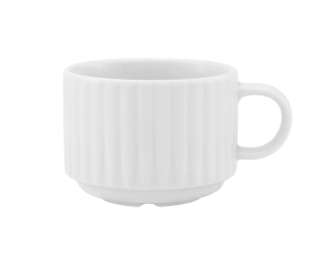 LUBIANA DAISY Filiżanka Do Kawy Herbaty Biała Porcelanowa Filiżanki 220 ml