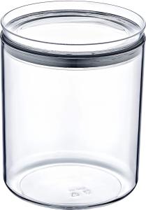 POJEMNIK NA ARTYKUŁY SYPKIE MAKARON MĄKĘ SÓL OKRĄGŁY Z POKRYWĄ 0,85L