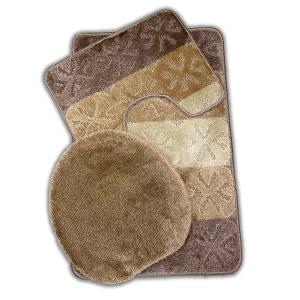 Komplet 3 dywaników łazienkowych antypoślizgowych 50x80 + 50x40 + 40x44 cm