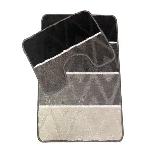 Komplet 2 miękkich dywaników łazienkowych antypoślizgowych 50x80 + 50x40 cm